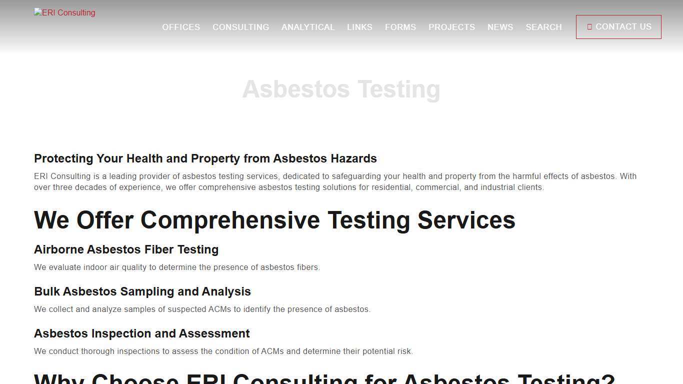 Licensed Asbestos Consultants in Texas, Louisiana, Arkansas